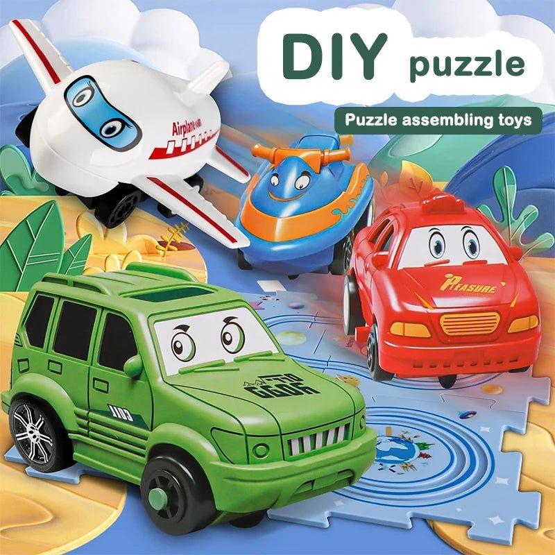 Puzzle Racer Track Car & Mini RC Wrist Watch Car Pack For Kids - KiddieWink - Gifts They'll Love