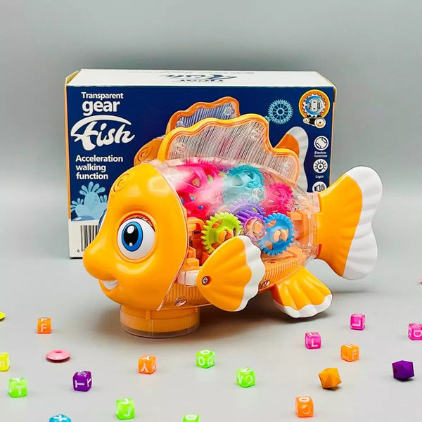 Gear Fish Toy - Transparent Body - KiddieWink - Gifts They'll Love
