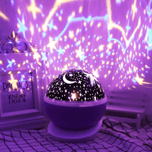 Rotating Night Light Star Projector Lamp