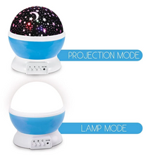 Rotating Night Light Star Projector Lamp