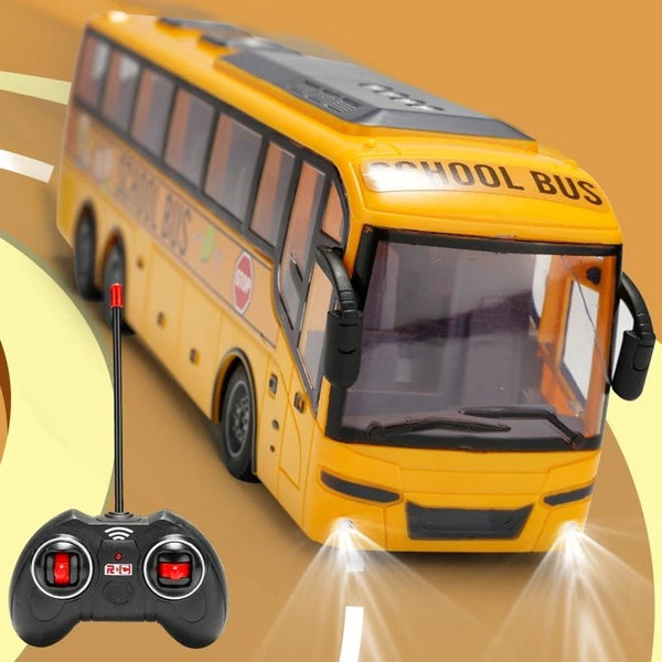 RC School Bus Toy with Sound and Light (Yellow) - KiddieWink - Gifts They'll Love