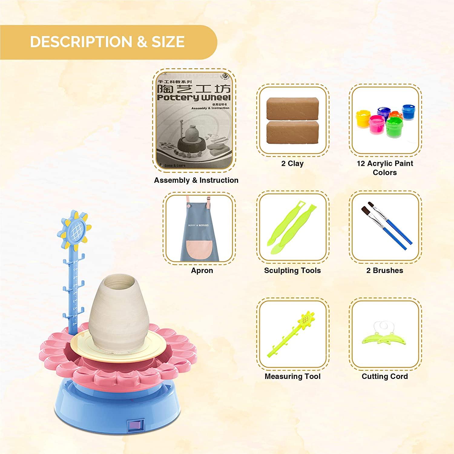 Pottery Wheel Craft Kit for Kids - KiddieWink - Gifts They'll Love