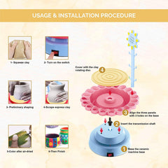 Pottery Wheel Craft Kit for Kids - KiddieWink - Gifts They'll Love