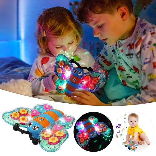 Electric Gear Butterfly Music Light Rotation Toy - KiddieWink - Gifts They'll Love