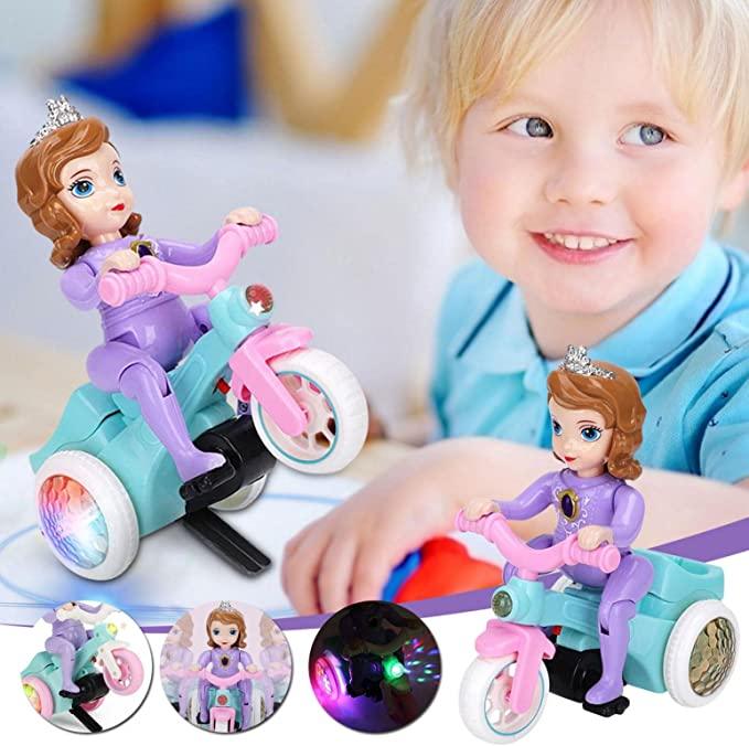 Lightning & Musical Stunt Bike Tricycle Bump Go Scooter Toy - KiddieWink - Gifts They'll Love