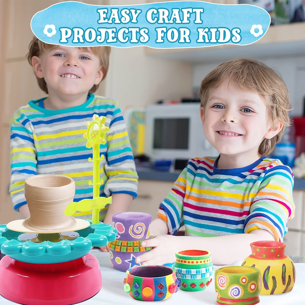 Pottery Wheel Craft Kit for Kids - KiddieWink - Gifts They'll Love