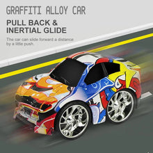 4 Styles Graffiti Metal Alloy Toy Cars (Pack Of 4) - KiddieWink - Gifts They'll Love