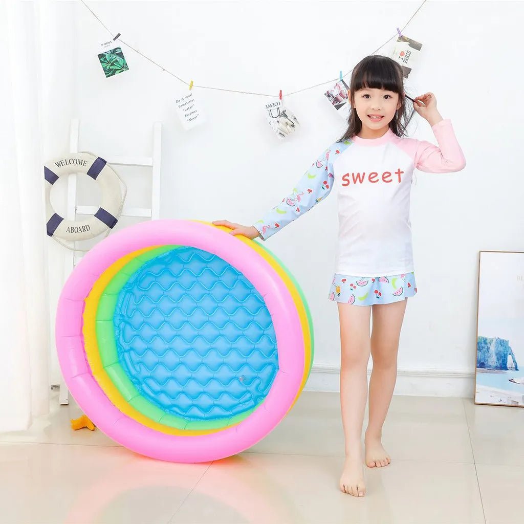 KiddieWink™ Inflatable Rainbow Color Swimming Pool - KiddieWink - Gifts They'll Love