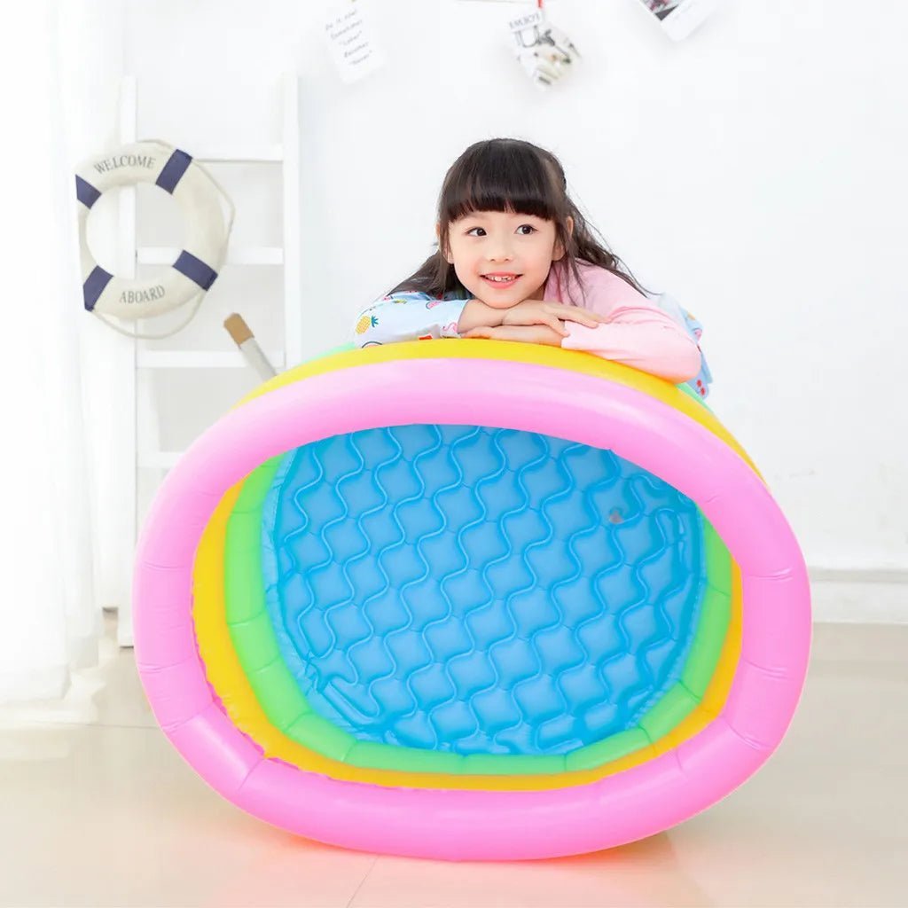 Inflatable Pool Colorfull KiddieWink™ Inflatable Rainbow Color Swimming Pool – KiddieWink - Gifts ...