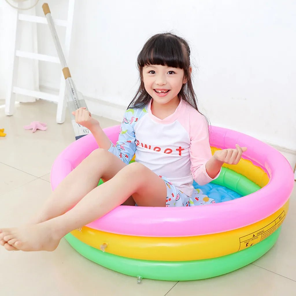 KiddieWink™ Inflatable Rainbow Color Swimming Pool - KiddieWink - Gifts They'll Love