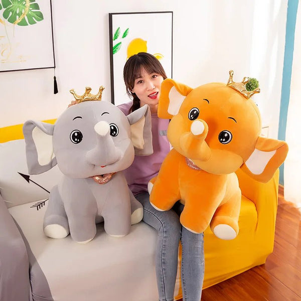 Cute Crown Baby Elephant Plush Toy - KiddieWink - Gifts They'll Love