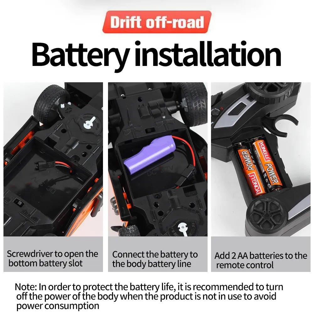 Alloy Spray Remote Control Car Drift 2.4G High‑Speed - KiddieWink - Gifts They'll Love