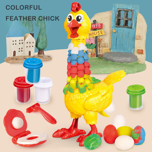 Multicolored DIY Hen Plasticine Toy - KiddieWink - Gifts They'll Love