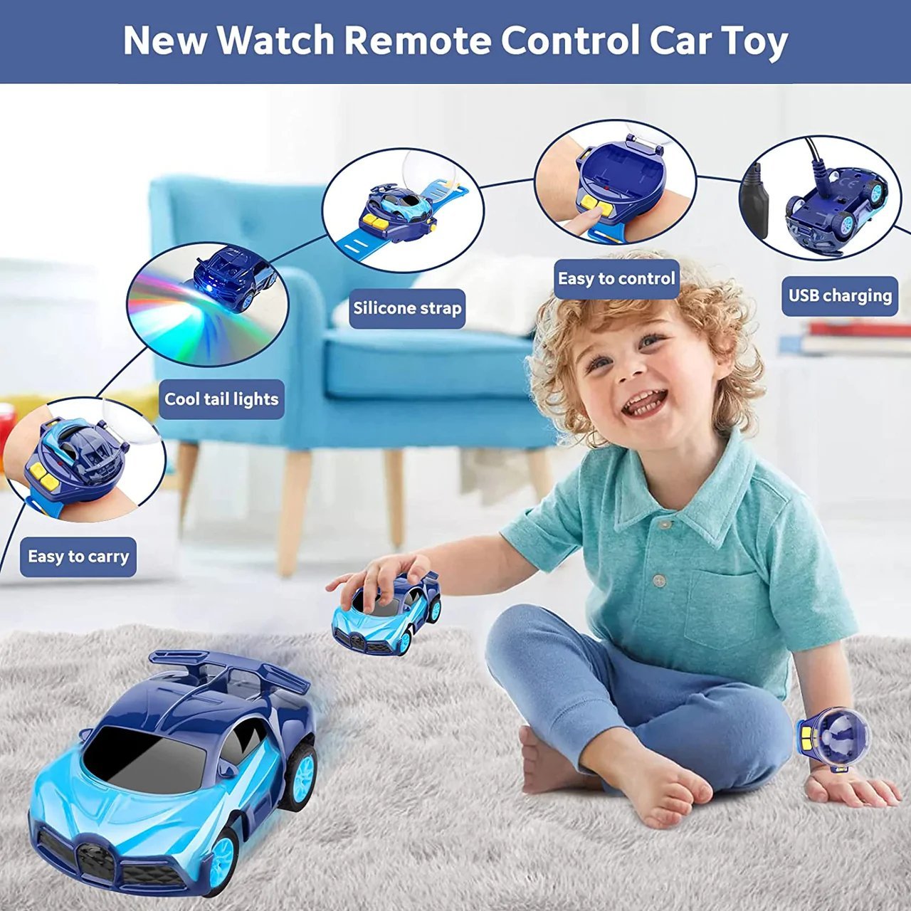 Kid's Favorite Mini RC Wrist Watch Car - Pink Color - KiddieWink - Gifts They'll Love