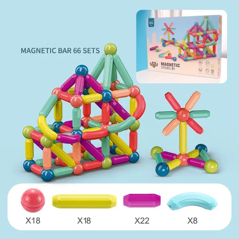 Magnetic Sticks Building Blocks | Early Learning Toy - KiddieWink - Gifts They'll Love